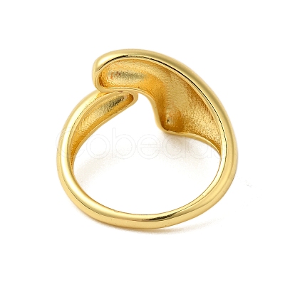 Pea Brass Finger Rings for Women RJEW-A048-12G-1