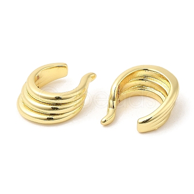 Rack Plating Brass Cuff Earrings for Women EJEW-Q770-25G-1