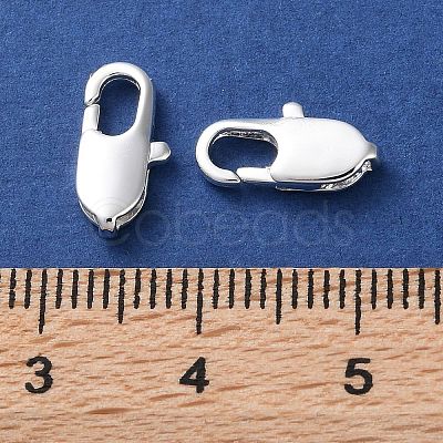 Rack Plating Brass Lobster Claw Clasps KK-F090-23S-01-1