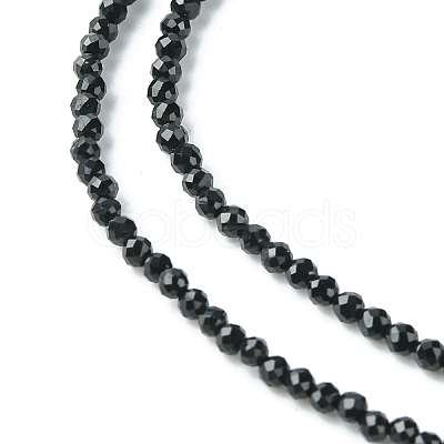 Natural Black Tourmaline Beads Strands G-F748-Y01-01-1