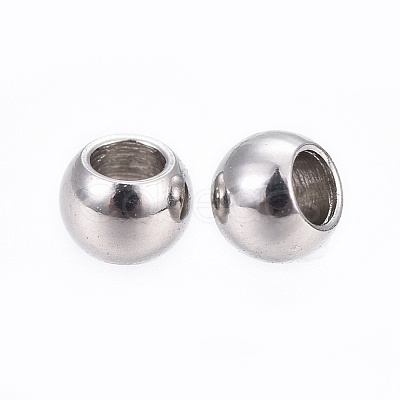 Tarnish Resistant 202 Stainless Steel Stopper Beads STAS-I100-16P-1