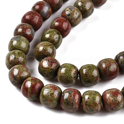 Natural Unakite Beads Strands G-T138-142-1