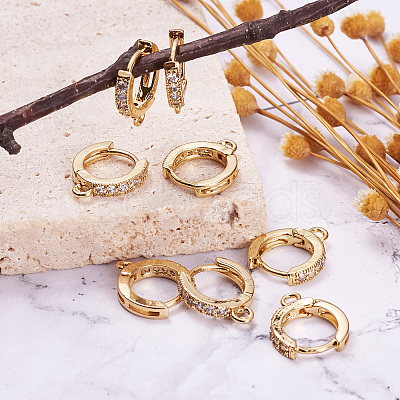 Eco-Friendly Brass Earring Hoops Findings KK-TA0007-40-1