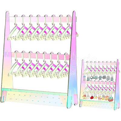 2-Tier Acrylic Earrings Display Stands PAAG-PW0009-03B-1