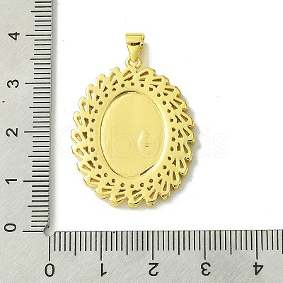 Real 18K Gold Plated Brass Micro Pave Cubic Zirconia Pendants KK-H472-16G-02-1