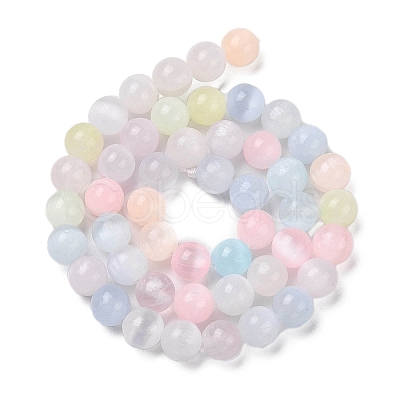 Macaron Color Natural Selenite Beads Strands G-Q162-A01-02B-02-1