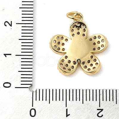 Rack Plating Brass Micro Pave Cubic Zirconia Pendants KK-P241-12G-1