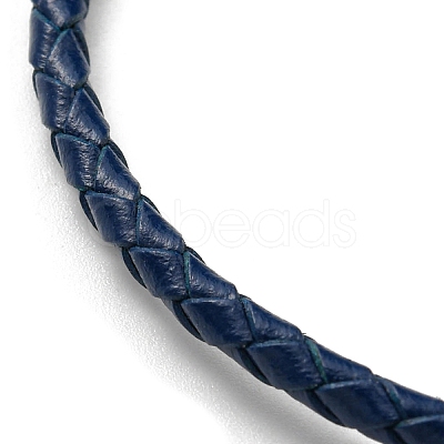 Leather Braided Cord Bracelets BJEW-G675-06G-17-1