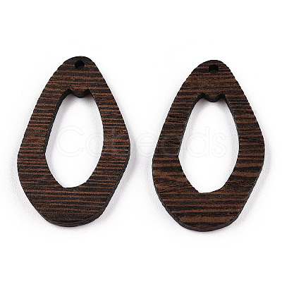 Natural Wenge Wood Pendants WOOD-T023-54-1