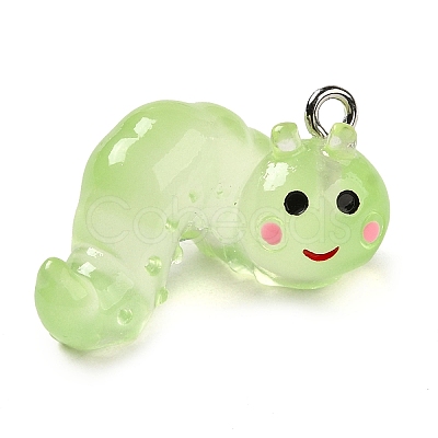 Luminous Transparent Resin Pendants X-RESI-E056-03P-02-1