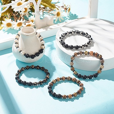 Mala Bead Bracelet BJEW-JB08018-1