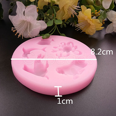 Marine Animals Shape DIY Food Grade Silicone Molds AJEW-P046-19-1