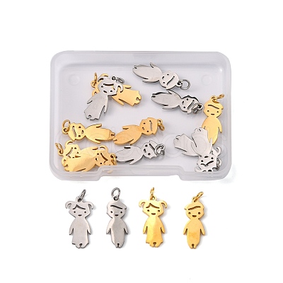 Unicraftale 16Pcs 4 Style 201 Stainless Steel Pendants STAS-UN0034-32-1