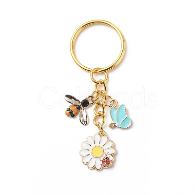 4Pcs Insect Theme Keychain KEYC-JKC00383-1