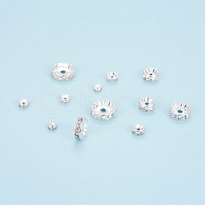 Brass Rhinestone Spacer Beads RB-JP0002-07-1