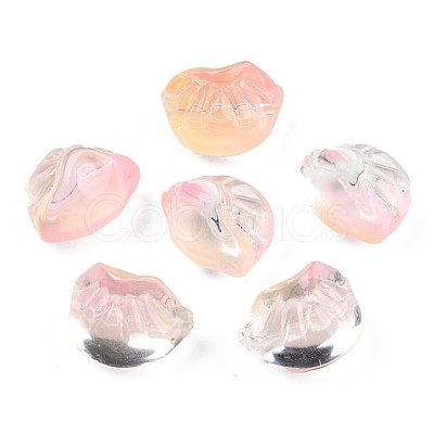 Transparent Spray Painted Glass Beads GLAA-N035-033-G03-1