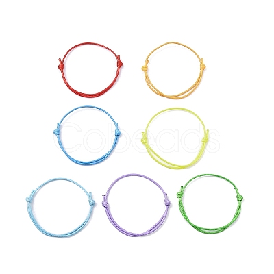 7Pcs 7 Colors Eco-Friendly Korean Waxed Polyester Cord AJEW-JB01199-1