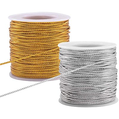 Jewelry Braided Thread Metallic Cords MCOR-PH0001-01-1