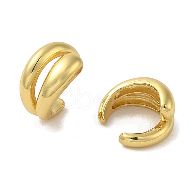 Rack Plating Brass Clip-on Earrings EJEW-R162-24G-1