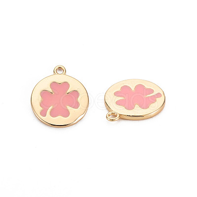 Brass Enamel Charms KK-S356-669G-NF-1