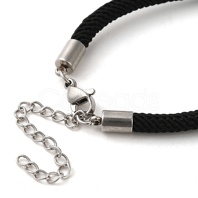 Milan Cord & 304 Stainless Steel Bracelets Making MAK-H004-02E-P01-1