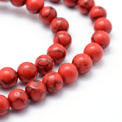 Synthetic Howlite Bead Strand G-E439-10mm-01-1