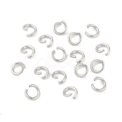 Tarnish Resistant 304 Stainless Steel Jump Rings X-STAS-R049-4x0.7mm-1