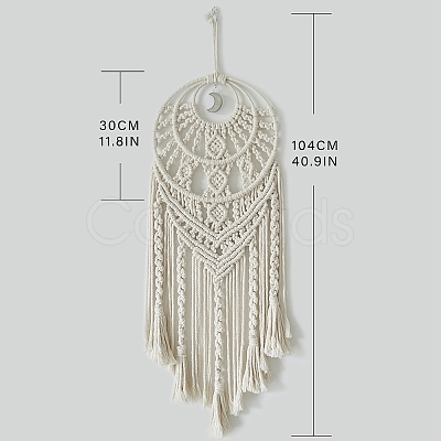 Round Cotton Macrame Wall Hanging PW-WG85736-01-1