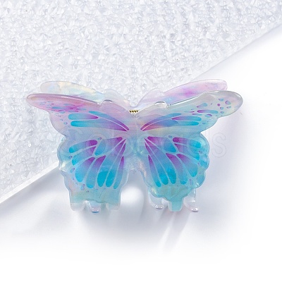 Butterfly PVC Plastic Claw Hair Clips PW-WG74802-01-1