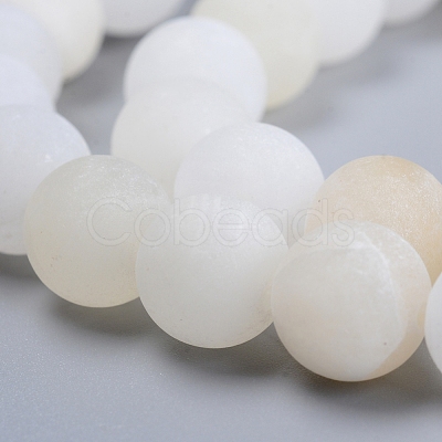 Natural Flower Jade Beads Strands X-G-E266-12A-6mm-1