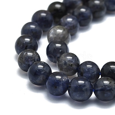 Natural Iolite Beads Strands G-E576-05A-1