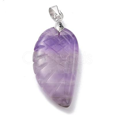 Natural Amethyst Pendants G-E339-02E-1