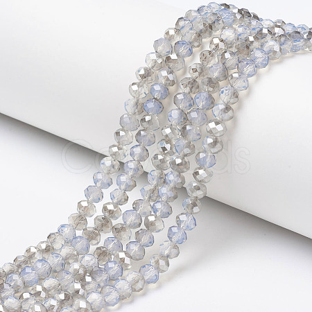 Electroplate Glass Beads Strands EGLA-A034-J8mm-E02-1