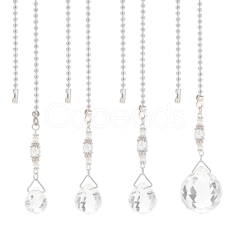 Electorplated Glass Ceiling Fan Pull Chain Extenders FIND-AB00025-1