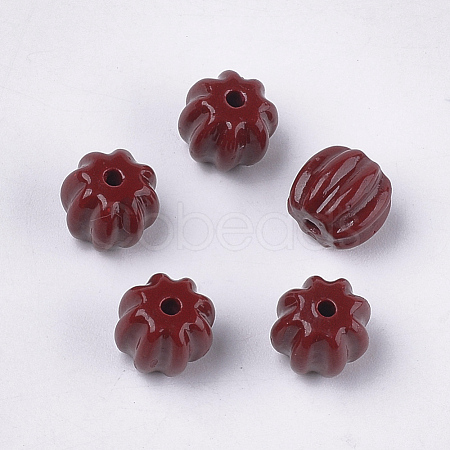 Synthetic Coral Corrugated Beads CORA-S027-18A-1