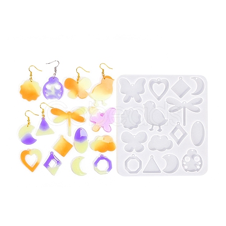 Animal Earrings Pendants DIY Silhouette Silicone Mold DIY-Q033-02C-1