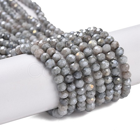 Faceted Electroplated Glass Beads Strands X-GLAA-C023-02-C11-1