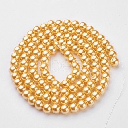 Glass Pearl Round Loose Beads For Jewelry Necklace Craft Making X-HY-8D-B62-1