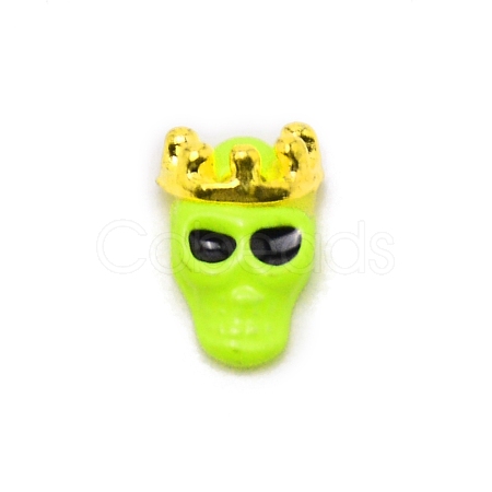Alloy Skull with Crown Cabochons MRMJ-WH0078-05E-1