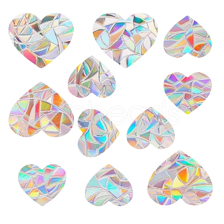 Heart Rainbow Prism Electrostatic Window Stickers PW-WGE4AFE-01-1