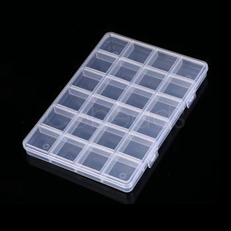 Transparent Plastic Bead Containers CON-YW0001-42-1