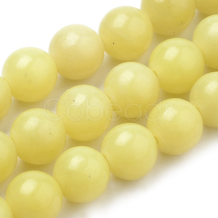 Natural Lemon Jade Beads Strands G-S259-46-6mm-1