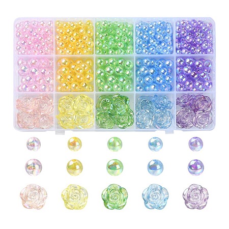 545Pcs 15 Style Transparent Acrylic Beads OACR-YW0001-47-1