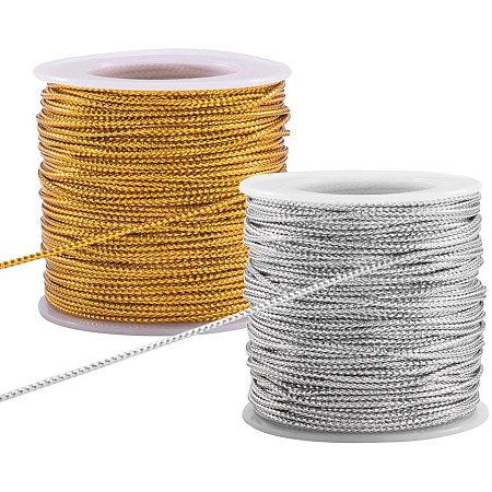 Jewelry Braided Thread Metallic Cords MCOR-PH0001-01-1