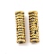 Tibetan Style Alloy Beads, Lead Free & Cadmium Free, Column, Antique Golden, 14x4mm, Hole: 1.6mm, about 1204pcs/1000g