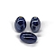 Handmade Porcelain Beads, for Necklace Decoration and Handmade DIY Material, Rice Shape, Midnight Blue, 24x16mm, Hole: 3mm