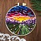 DIY Landscape Pattern Embroidery Kits for Beginners, Including Printed Cotton Fabric, Embroidery Thread & Needles, Embroidery Hoop, Colorful, 165x150mm