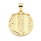 Brass Pendants, Real 18K Gold Plated, Gemini, 23x21x2mm, Hole: 6x4mm