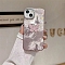 Butterfly Pattern Silicone Mobile Phone Cover, Fit for iphone 13, Rosy Brown, 14.7x7.15x0.8cm