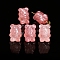 Natural Strawberry Quartz Carved Beads, Bear, 15x12mm